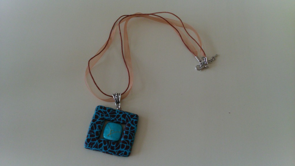 collier carré+perlé turquoise_marron